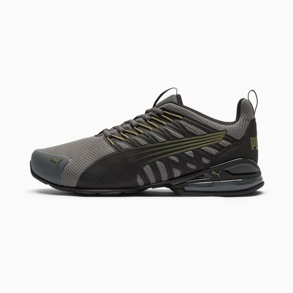 Zapatos para correr para hombre Enzo Wide, Cool Dark Gray-PUMA Black-PUMA Olive, extralarge